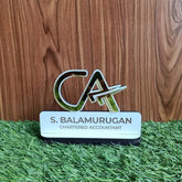 Personlized professional CA Name Plate | Gift for Charted Accountant | CA Logo Name plate | CA Desk with Customized Name | - BBD GIFTS